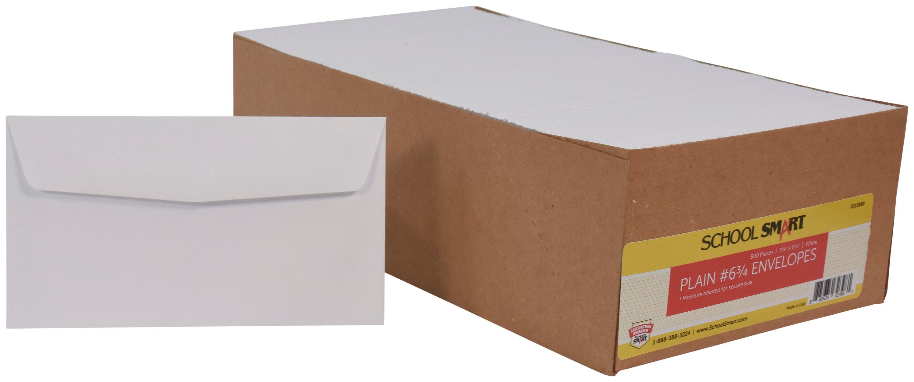 School Smart #6-3/4 Envelopes, 3-5/8 x 6-1/2 Inches, White, Pack of 500 2013888
